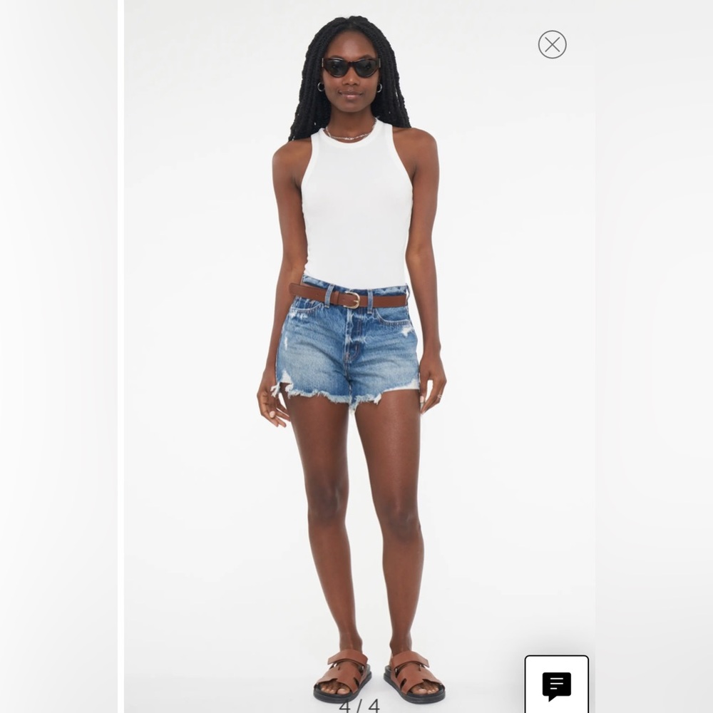 Pistola Distressed Jean Shorts
